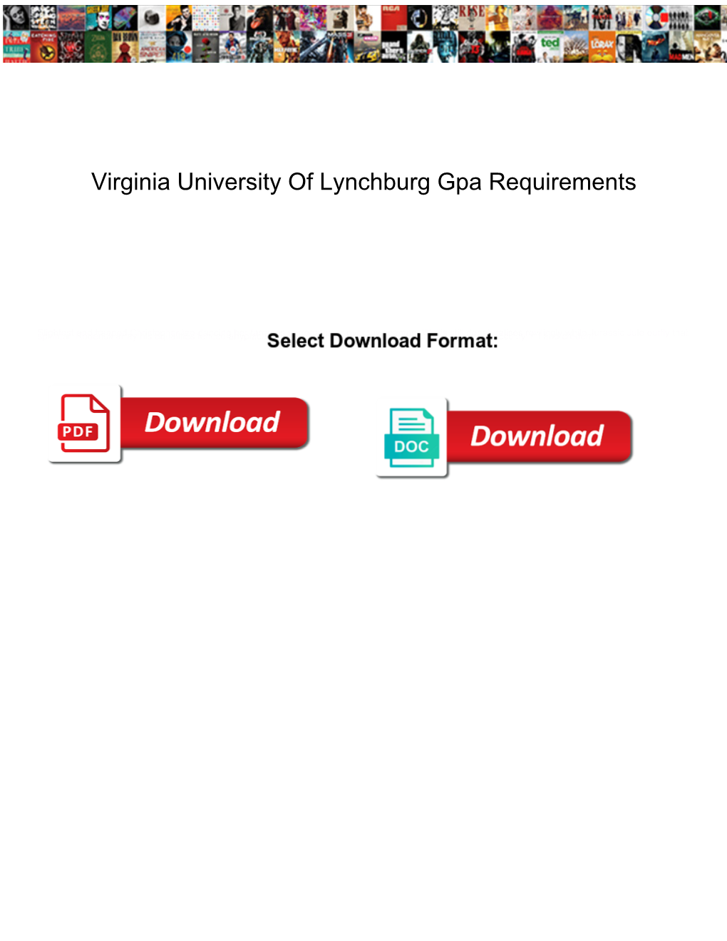 Virginia University of Lynchburg Gpa Requirements