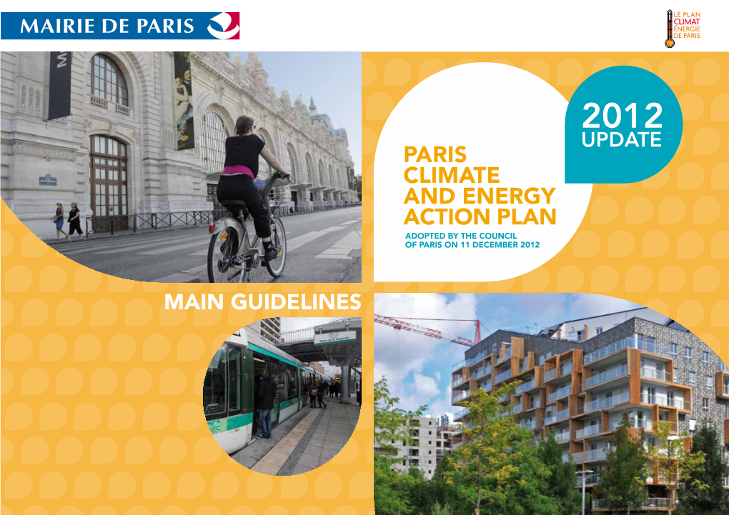 Paris Climate and Energy Action PLAN Adopted by the Council of Paris on 11 December 2012