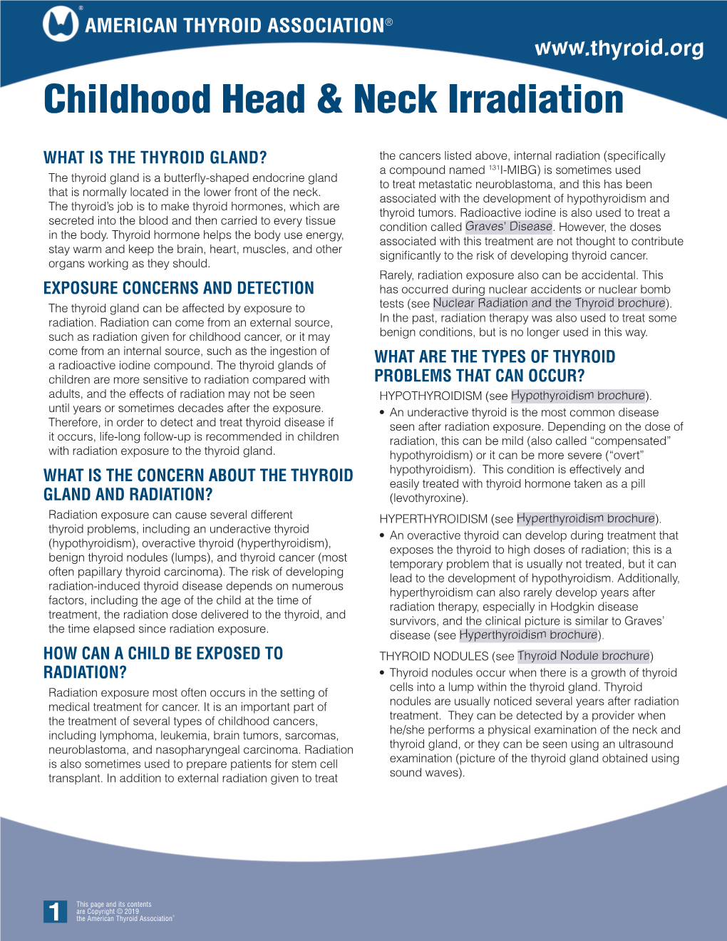 Childhood Head & Neck Irradiation