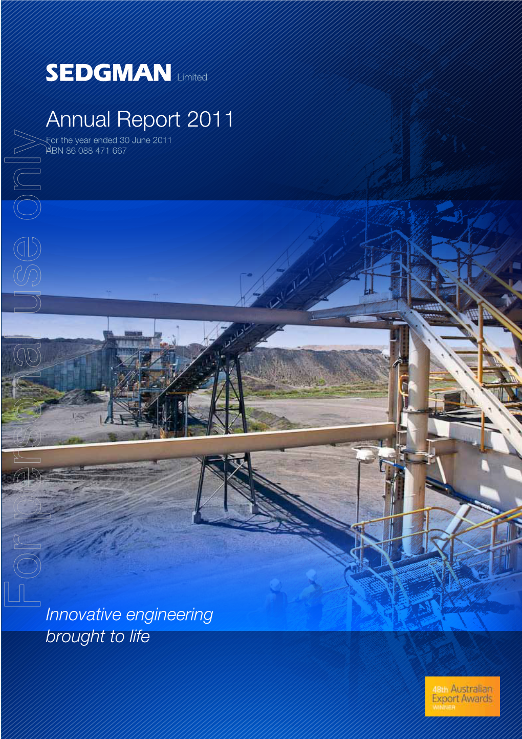 Sedgman Limited Annual Report 2011