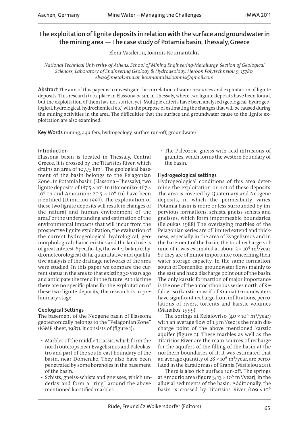 The Exploitation of Lignite Deposits in Relation with the Surface And