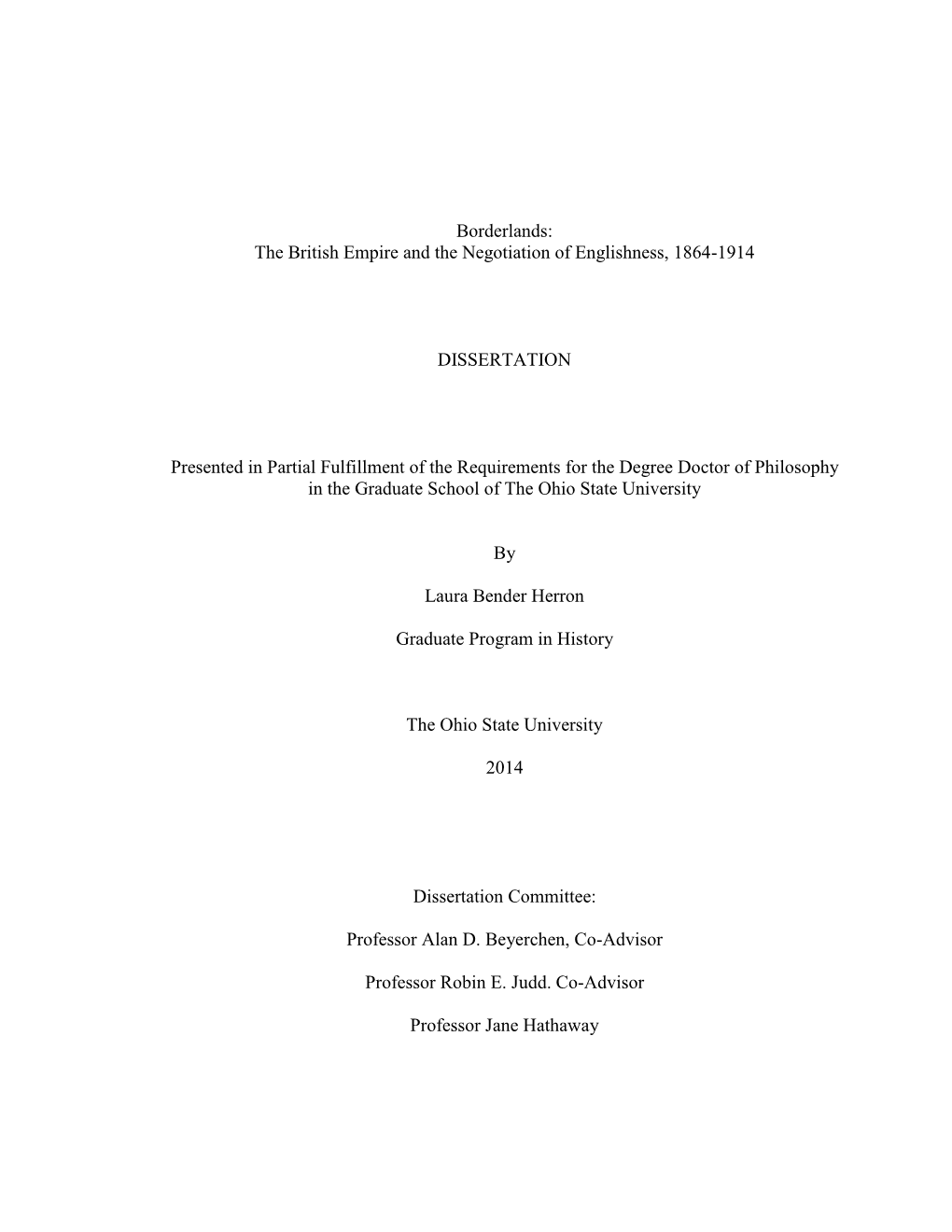 The British Empire and the Negotiation of Englishness, 1864-1914