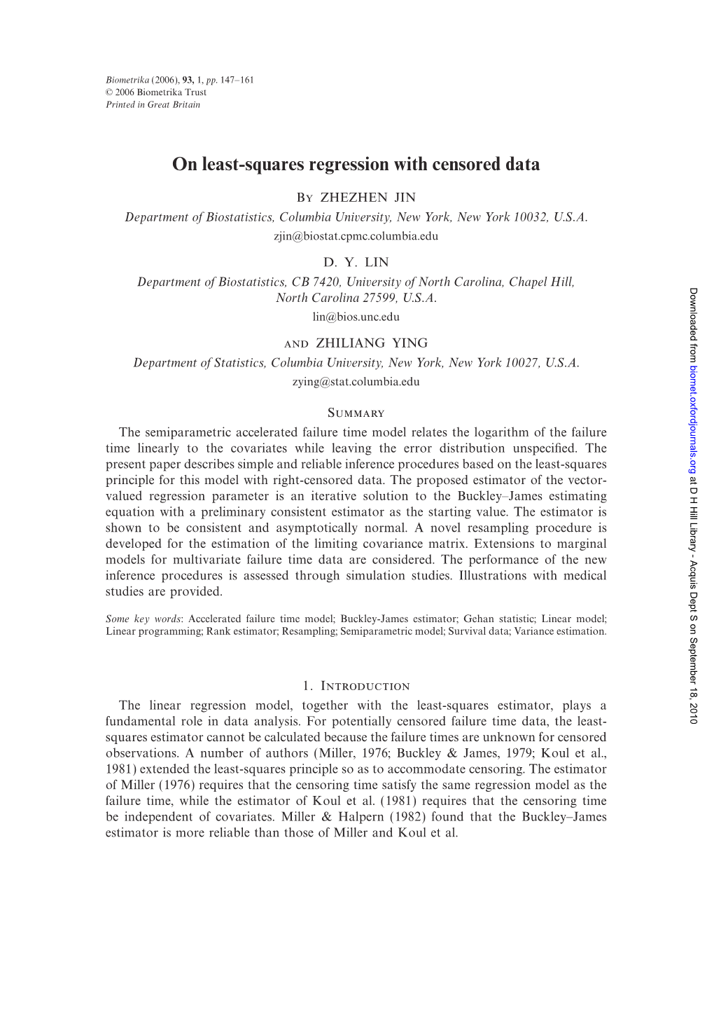 On Least-Squares Regression with Censored Data