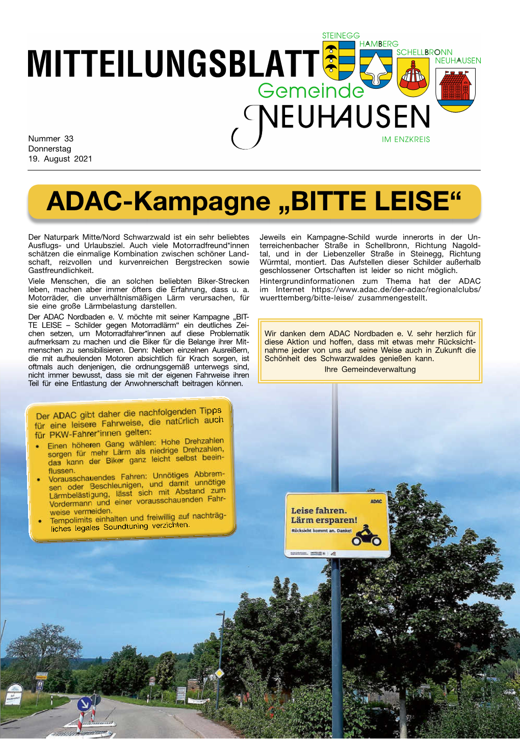 ADAC-Kampagne „BITTE LEISE“