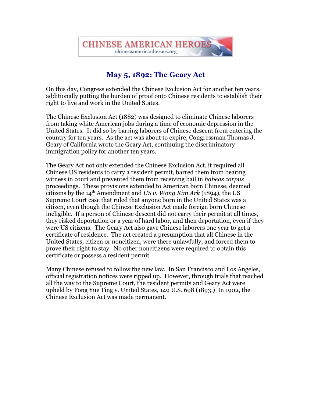 May 5, 1892: the Geary Act