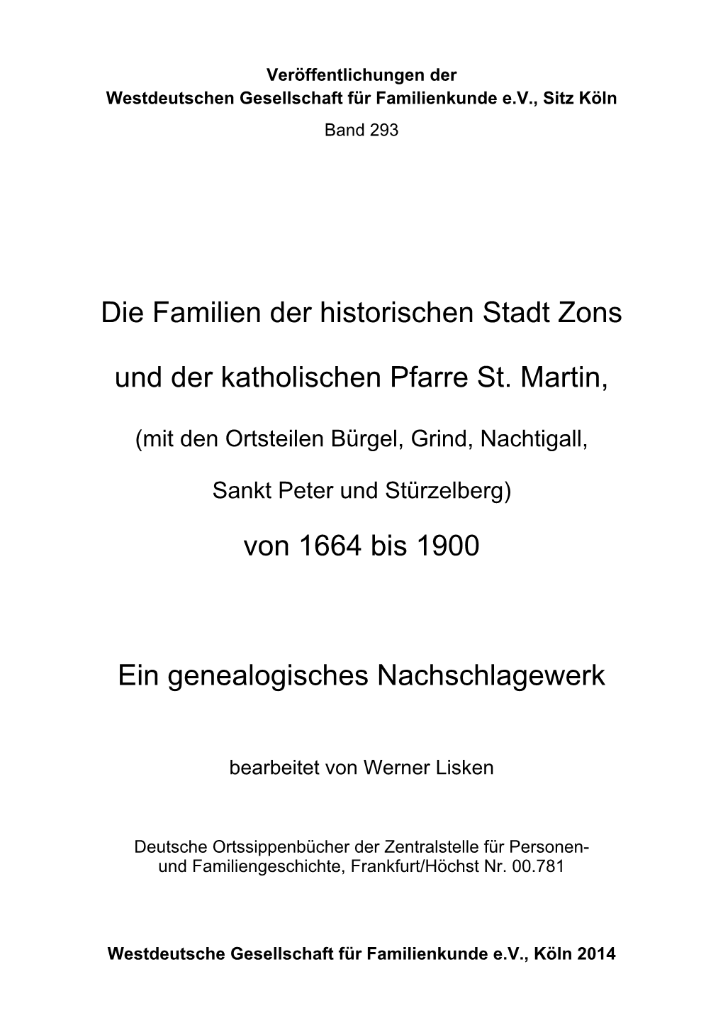 Familienbuch Zons