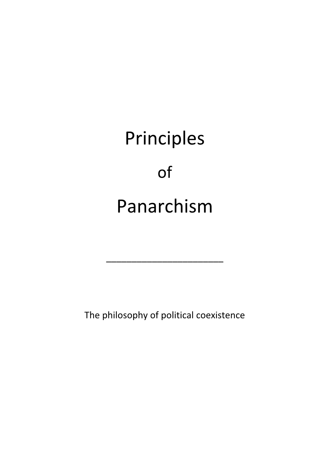 Principles Panarchism