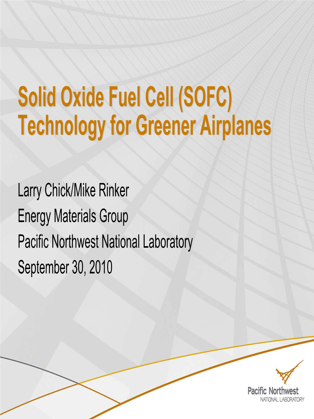 Solid Oxide Fuel Cell (SOFC) Technology for Greener Airplanes