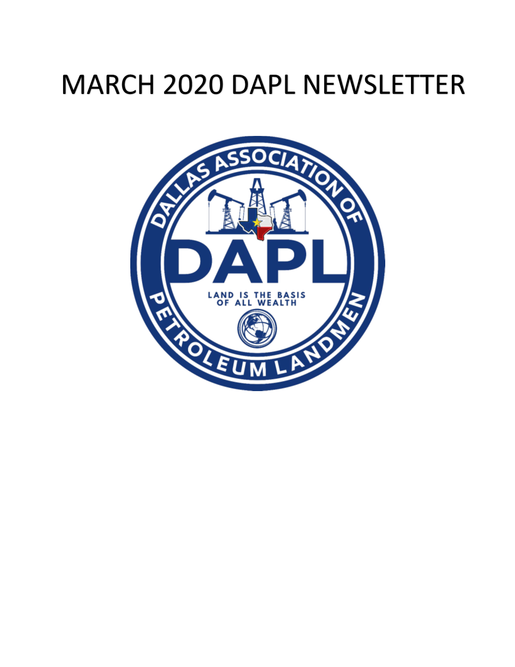March 2020 Dapl Newsletter