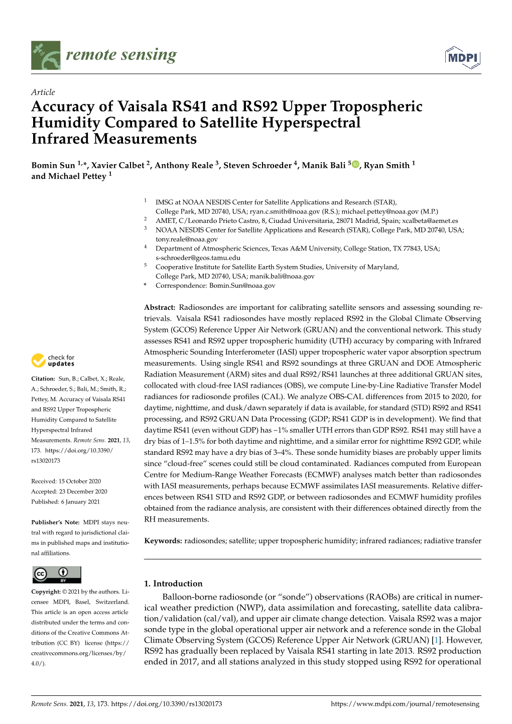 Accuracy of Vaisala RS41 and RS92 Upper Tropospheric Humidity Compared to Satellite Hyperspectral Infrared Measurements