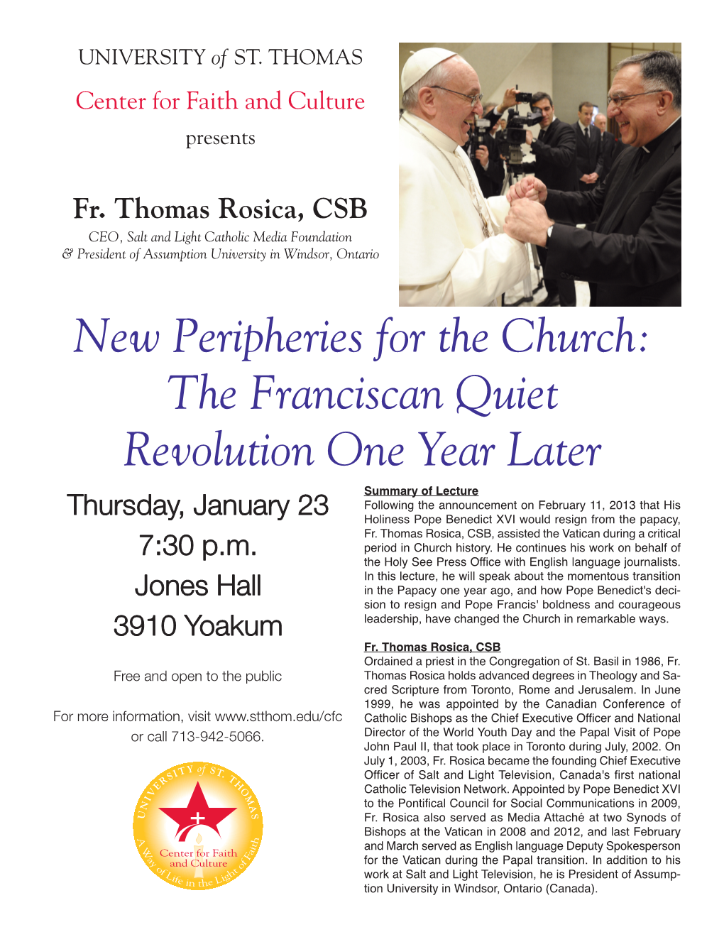 New Peripheries for the Church: the Franciscan Quiet Revolution One Year Later