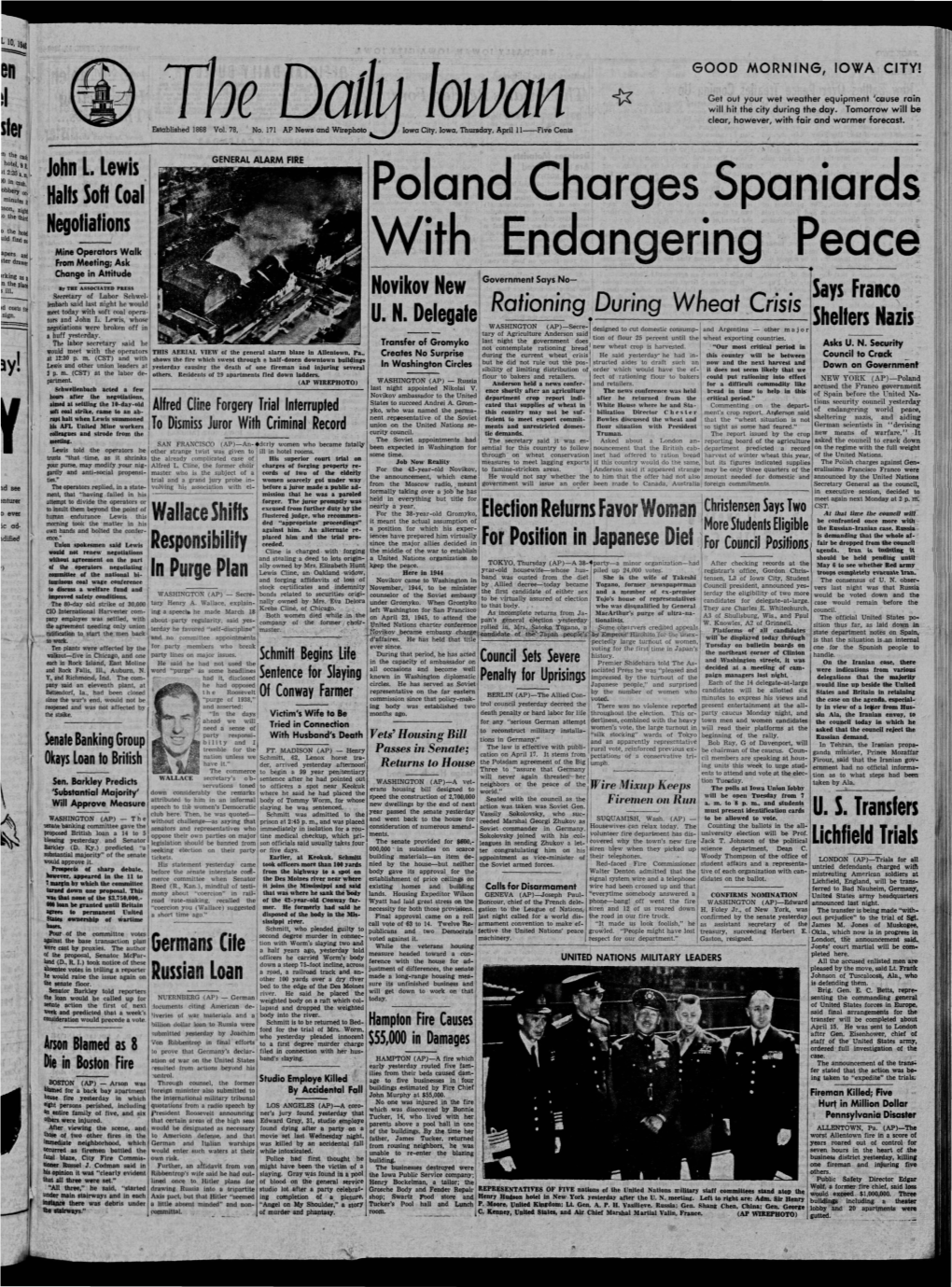 Daily Iowan (Iowa City, Iowa), 1946-04-11