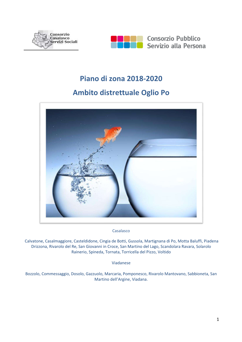 Piano Di Zona 2018-2020 Ambito Distrettuale Oglio Po