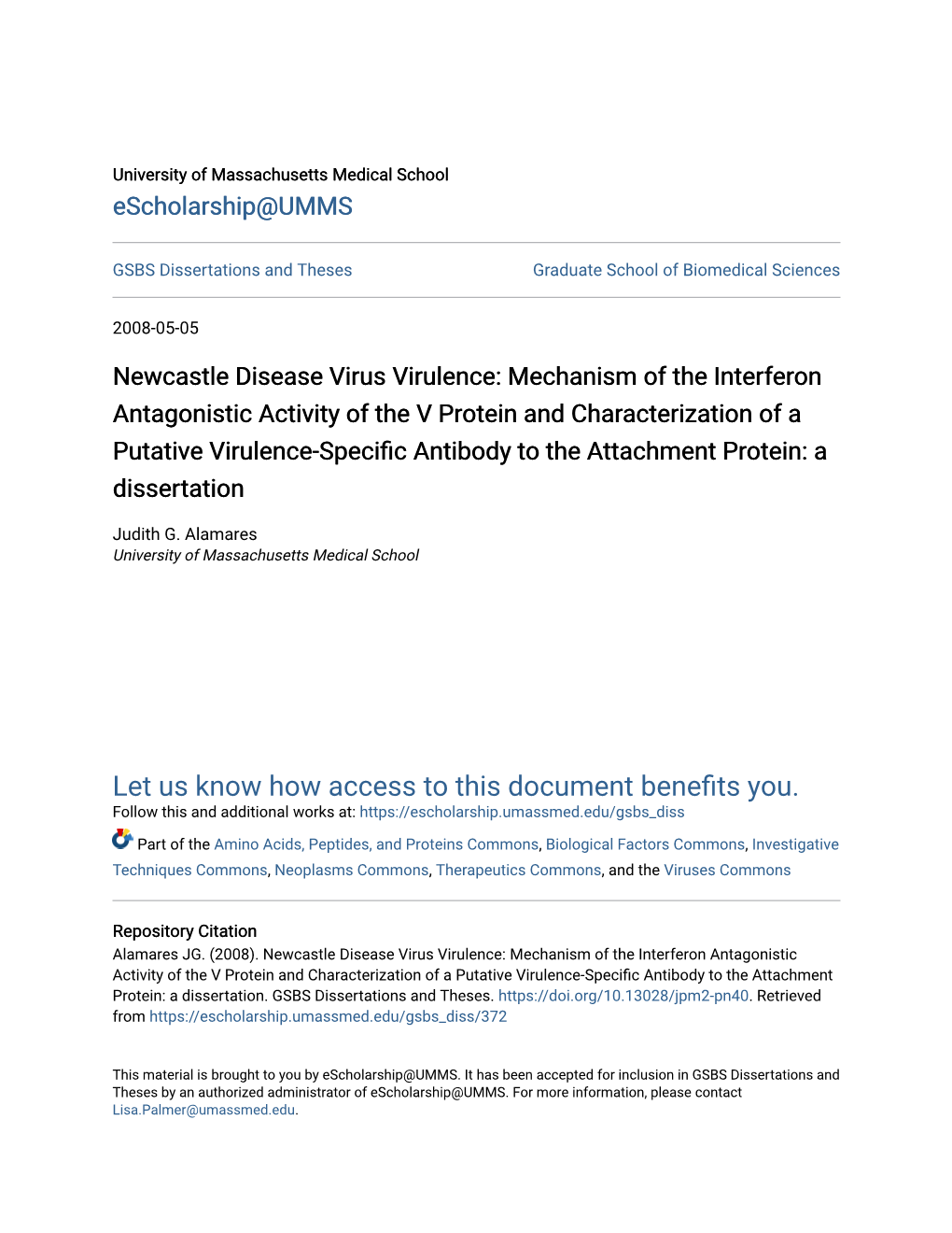 Newcastle Disease Virus Virulence