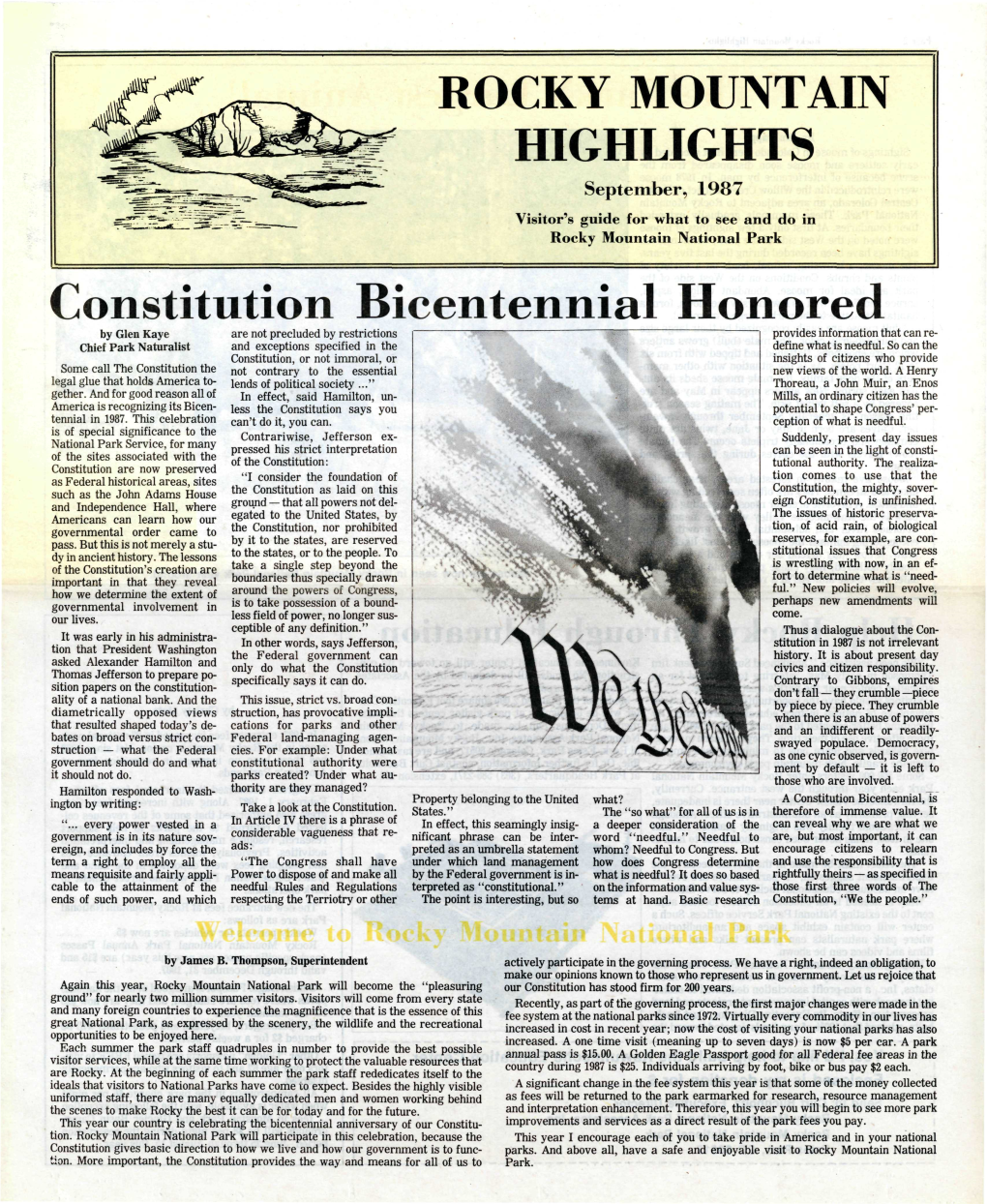 ROCKY MOUNTAIN HIGHLIGHTS Constitution Bicentennial Honored