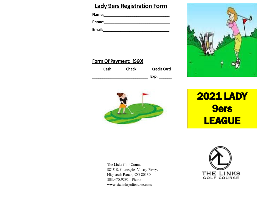 2021 LADY 9Ers LEAGUE