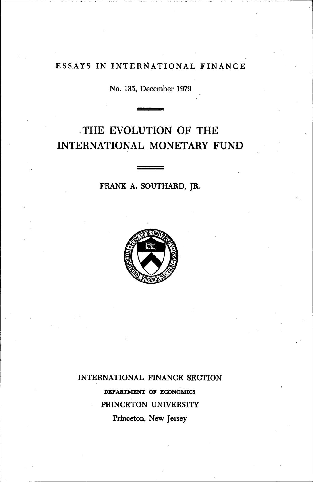 The Evolution of the International Monetary Fund