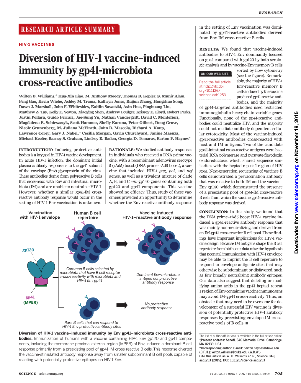 Diversion of HIV-1 Vaccine–Induced Immunity by Gp41-Microbiota Cross-Reactive Antibodies