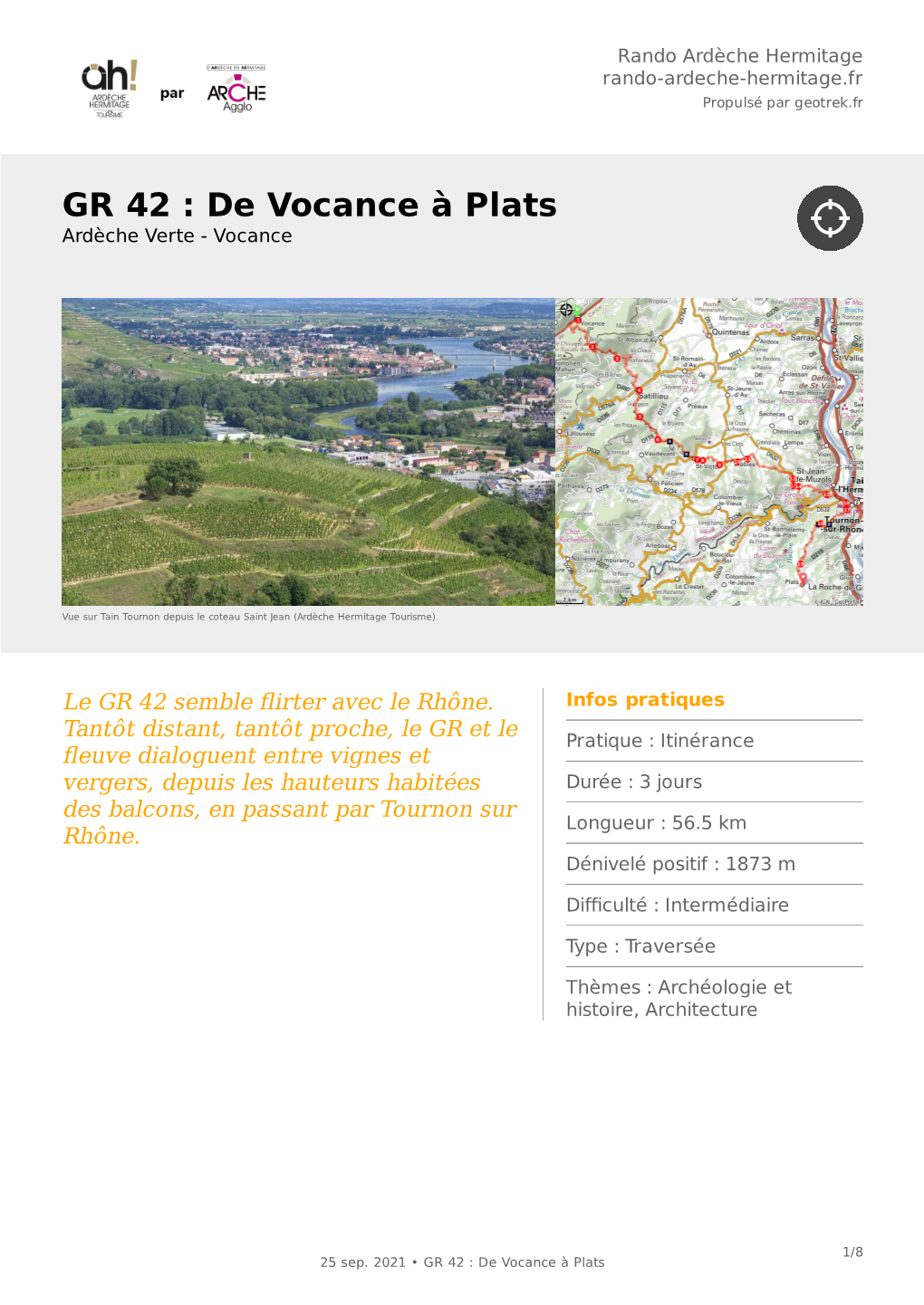 GR 42 : De Vocance À Plats Ardèche Verte - Vocance