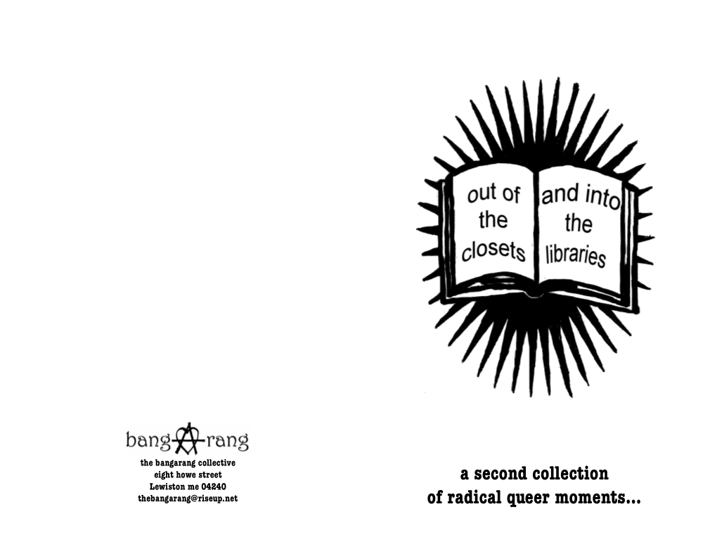 Queer Moments… Vanguard - Began in 1965 with the Glide Memorial Church, a Radical Congregation of the United Methodist Church