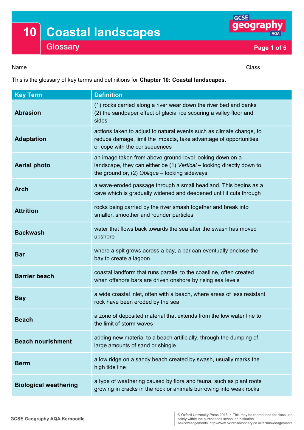 10 Coastal Landscapes Page 1 of 5