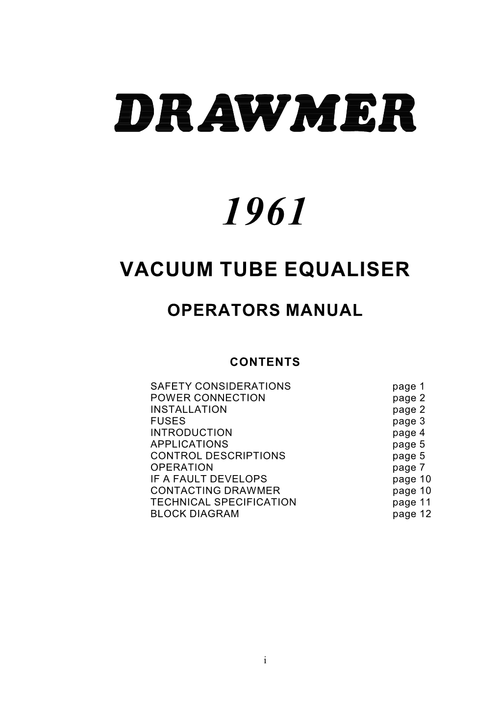 Vacuum Tube Equaliser