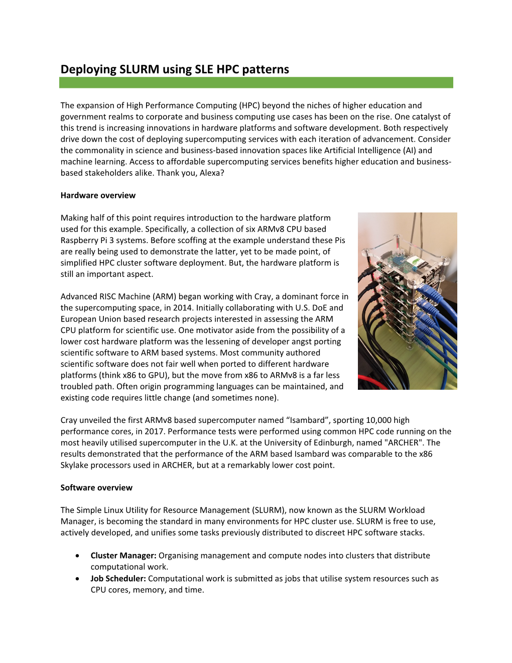 Deploying SLURM Using SLE HPC Patterns