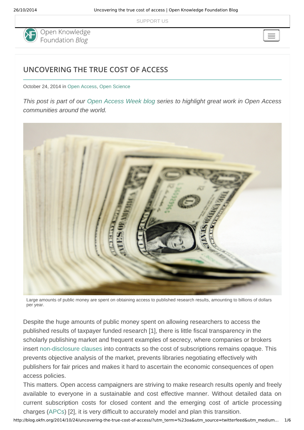 Uncovering the True Cost of Access | Open Knowledge Foundation Blog