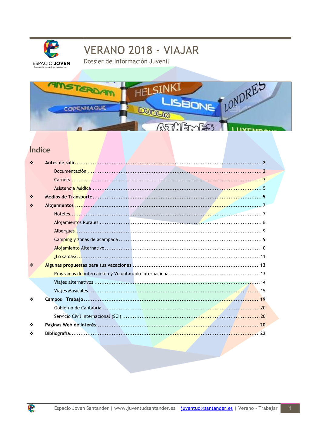 VIAJAR Dossier De Información Juvenil