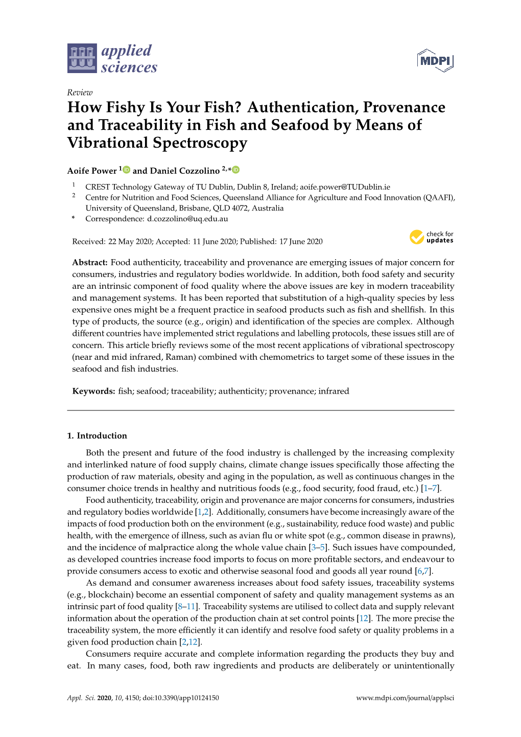 How Fishy Is Your Fish? Authentication, Provenance and Traceability in Fish and Seafood by Means of Vibrational Spectroscopy