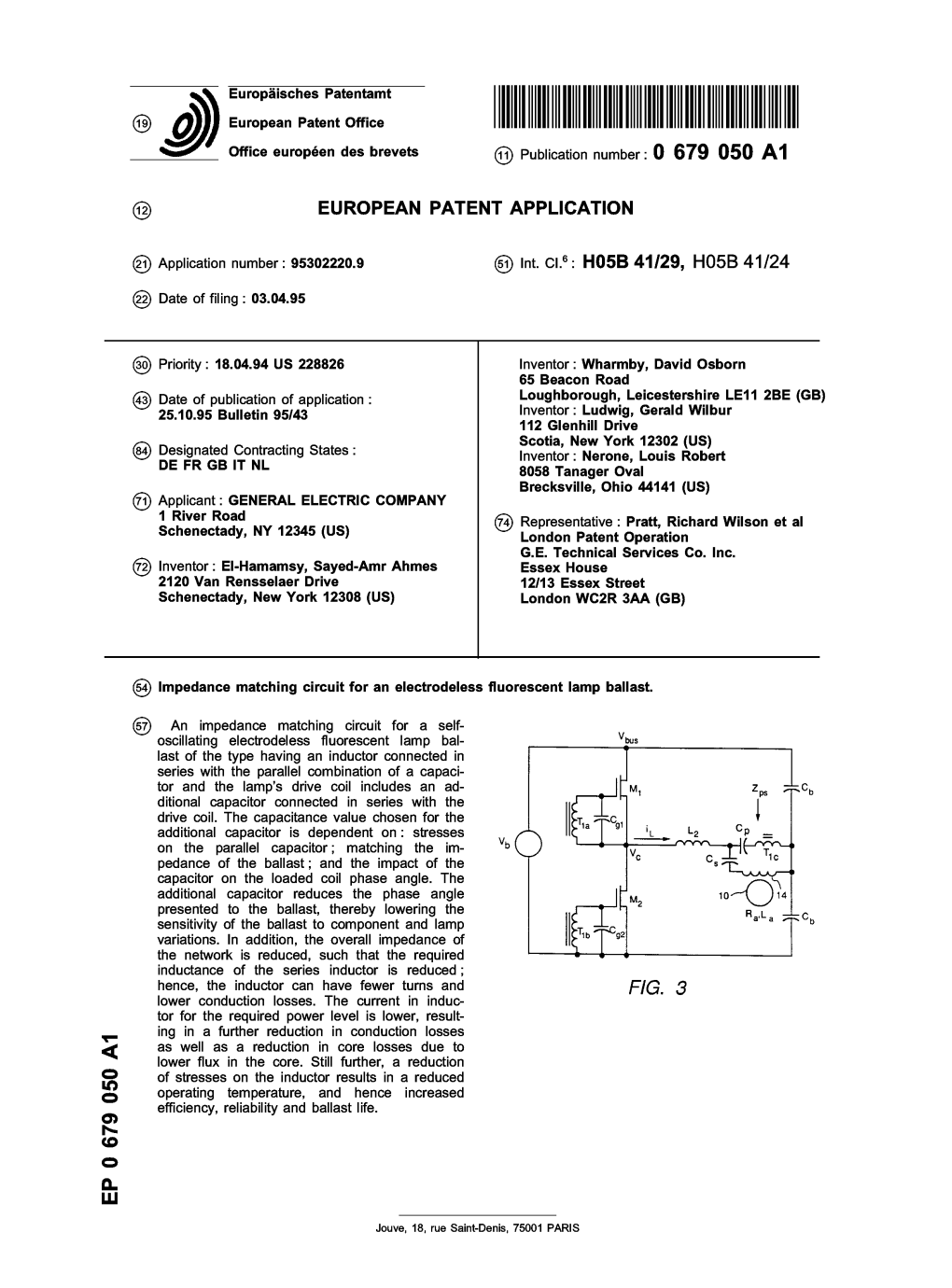 Impedance Matching Circuit for an Electrodeless Fluorescent Lamp Ballast