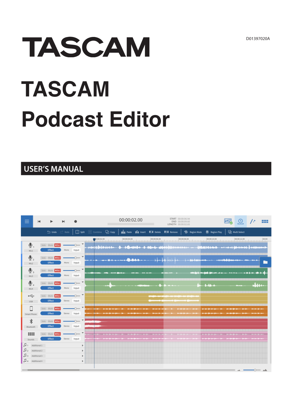 TASCAM Podcast Editor USER's MANUAL Reva