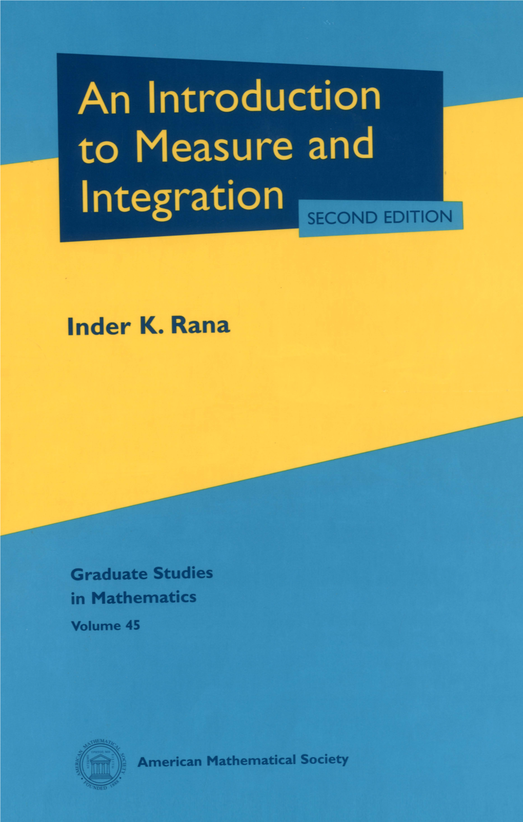 An Introductio N to Measur E and Integratio N