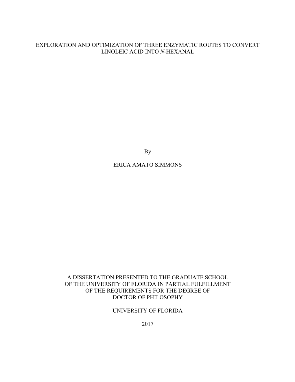 University of Florida Thesis Or Dissertation Formatting