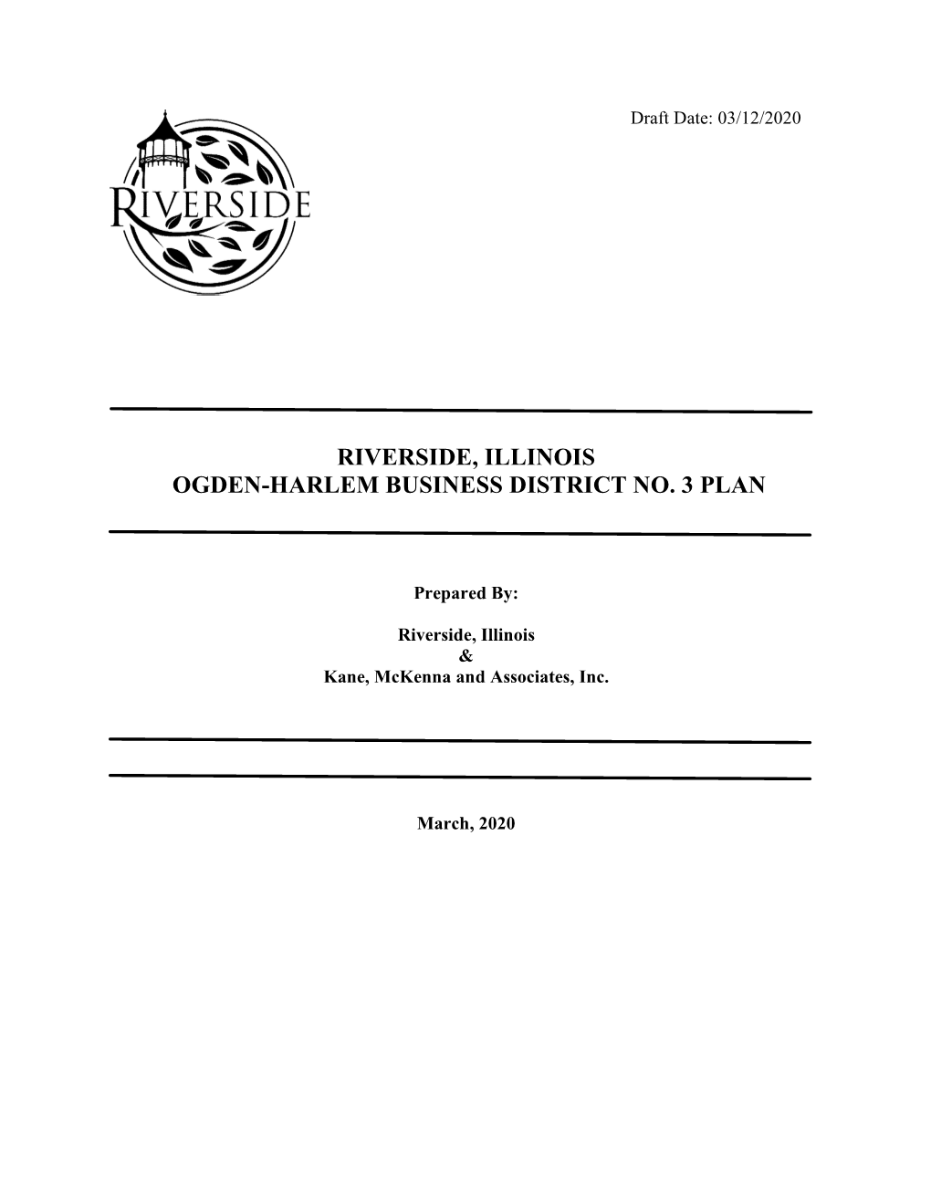 Riverside, Illinois Ogden-Harlem Business District No. 3 Plan