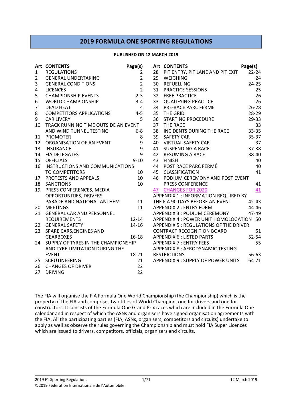 Formula One Sporting Regulations