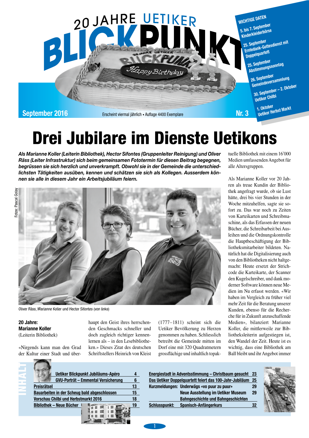 Drei Jubilare Im Dienste Uetikons