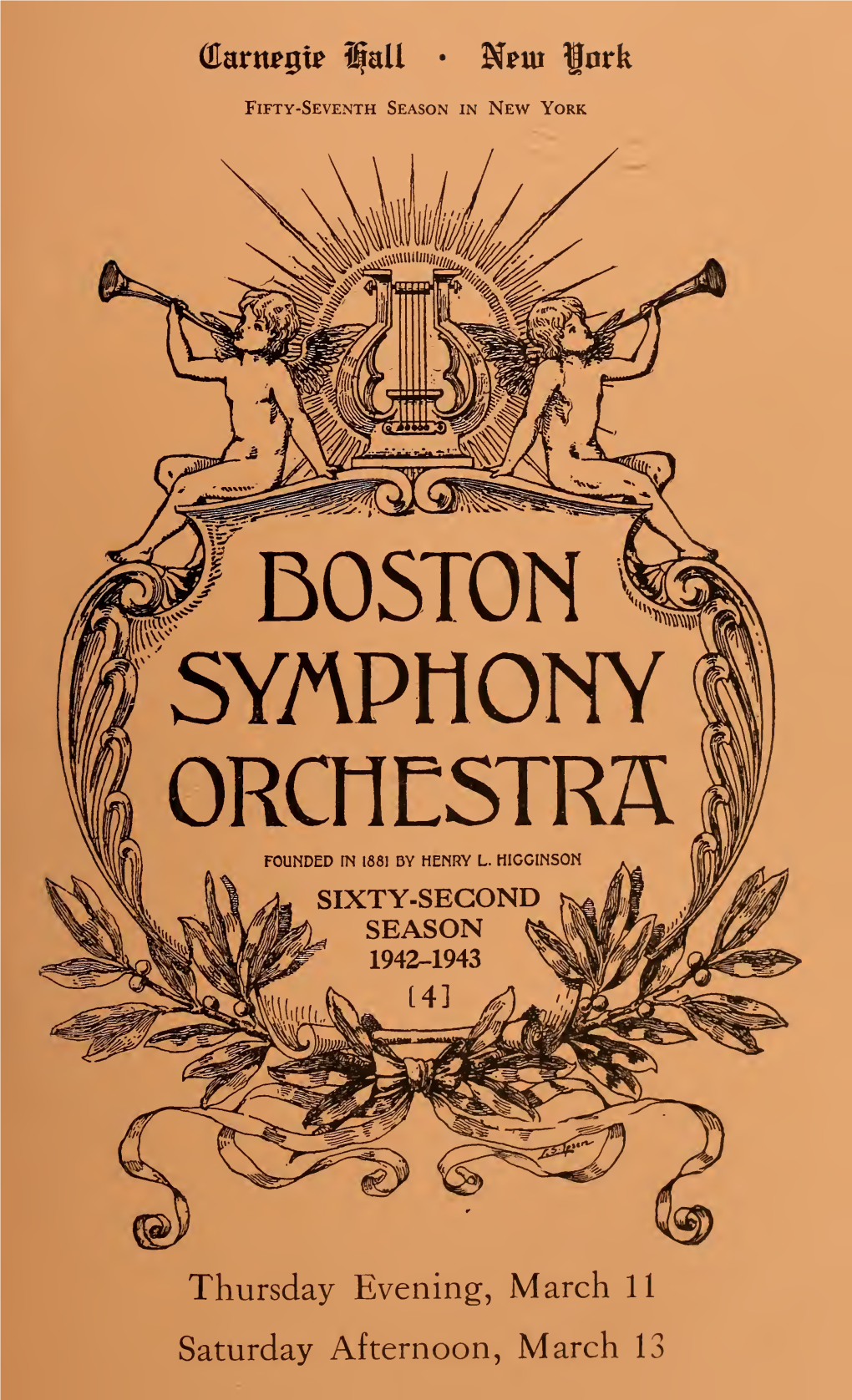 Boston Symphony Orchestra Concert Programs, Season 62,1942-1943, Trip