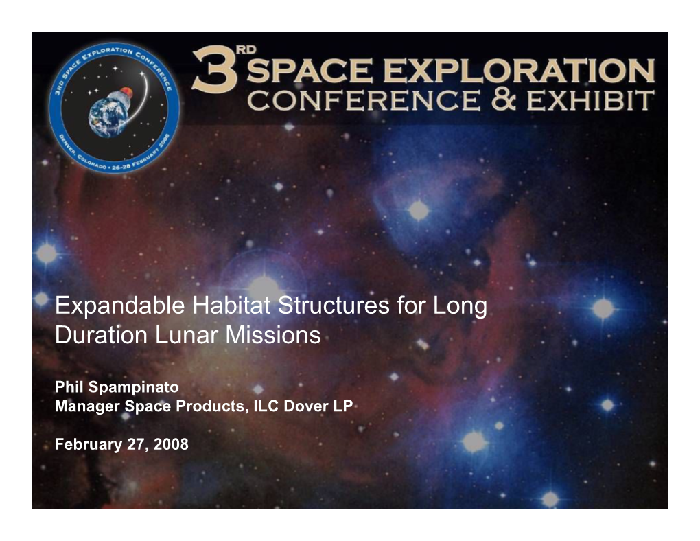 Expandable Habitat Structures for Long Duration Lunar Missions