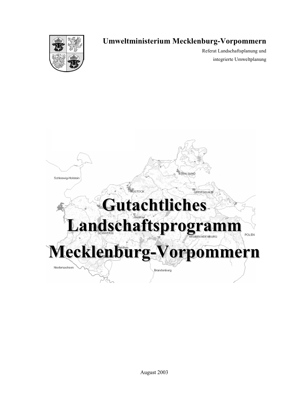 Gutachtliches Landschaftsprogramm Mecklenburg-Vorpommern