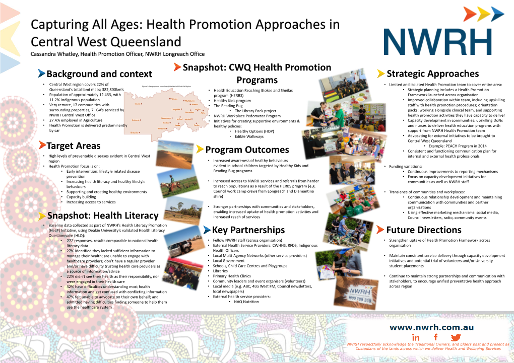 Cassandra Whatley, Health Promotion Officer, NWRH Longreach Office