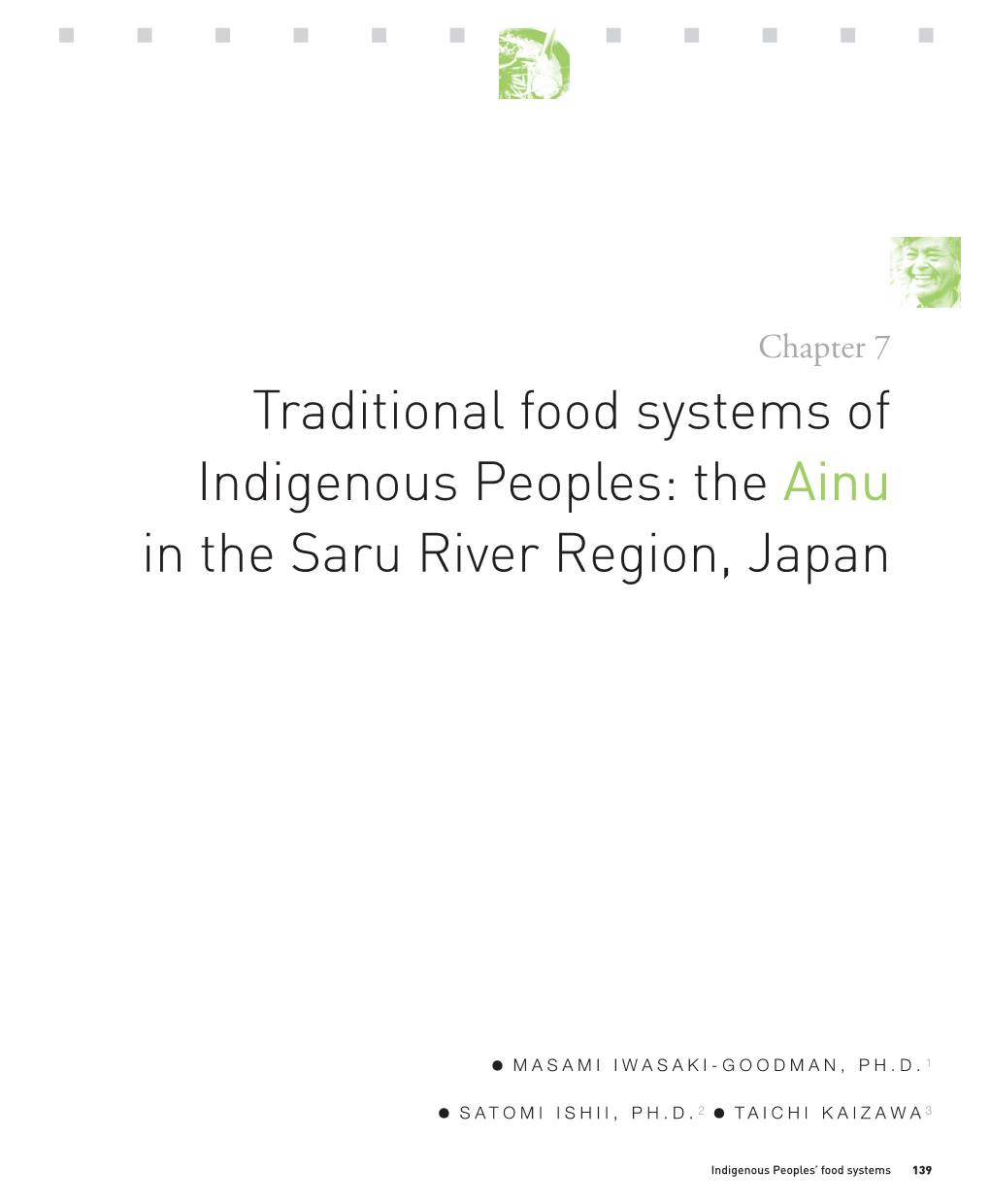 Traditional Food Systems of Indigenous Peoples: the Ainu in the Saru River Region, Japan