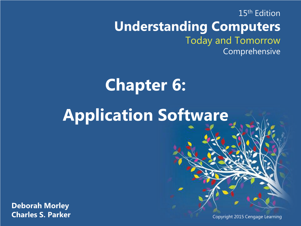 Chapter 6: Application Software