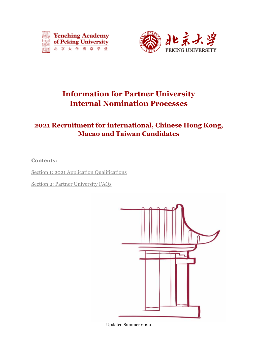 Information for Partner University Internal Nomination Processes