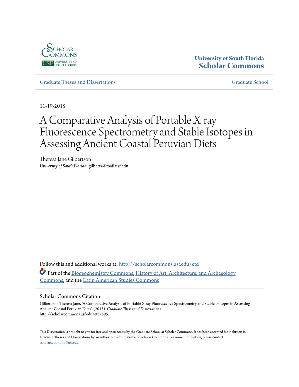 A Comparative Analysis of Portable X-Ray Fluorescence Spectrometry