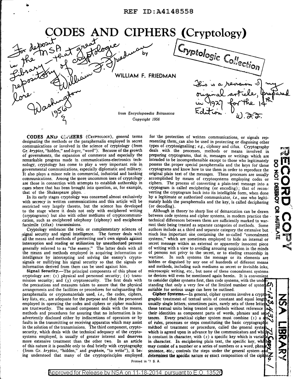 Codes and Ciphers (Cryptology)