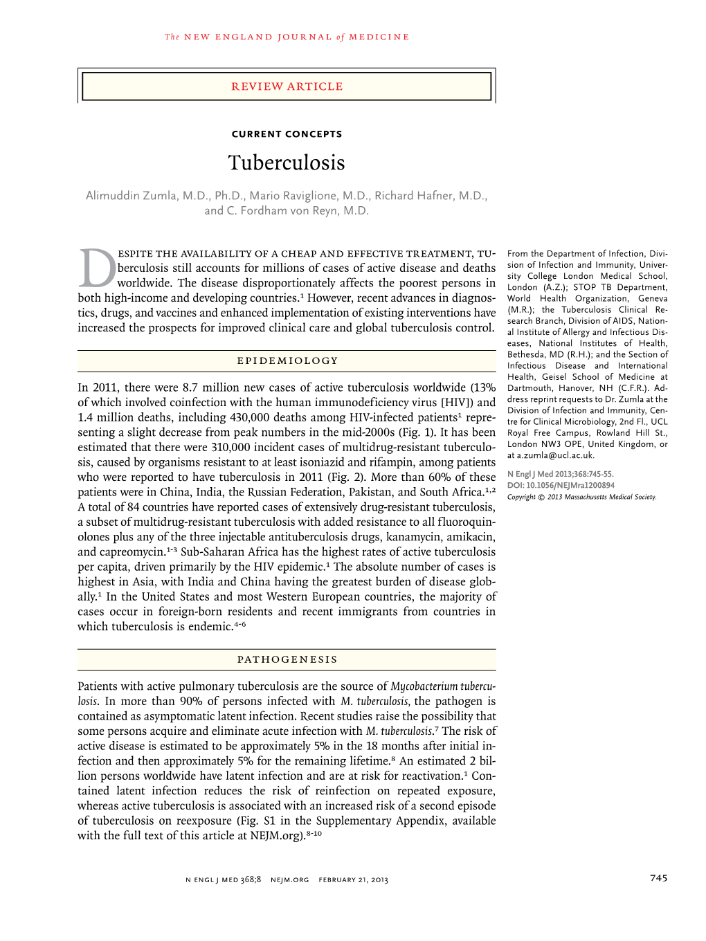 NEJM Zumla Raviglione Et Al.Pdf