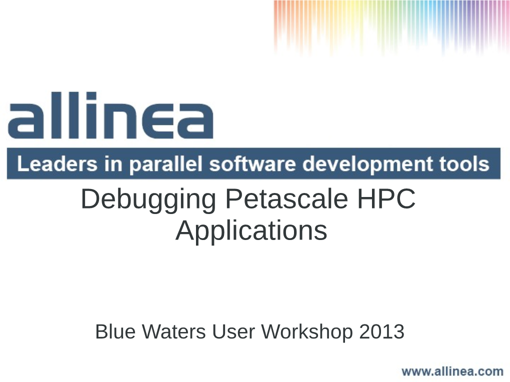 Debugging Petascale HPC Applications