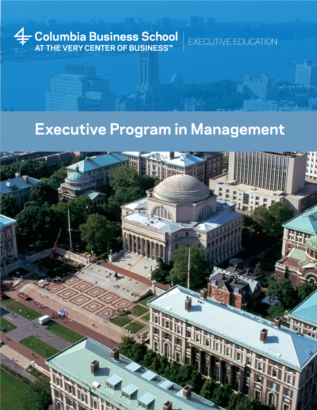 Executive Program in Management Table of Contents