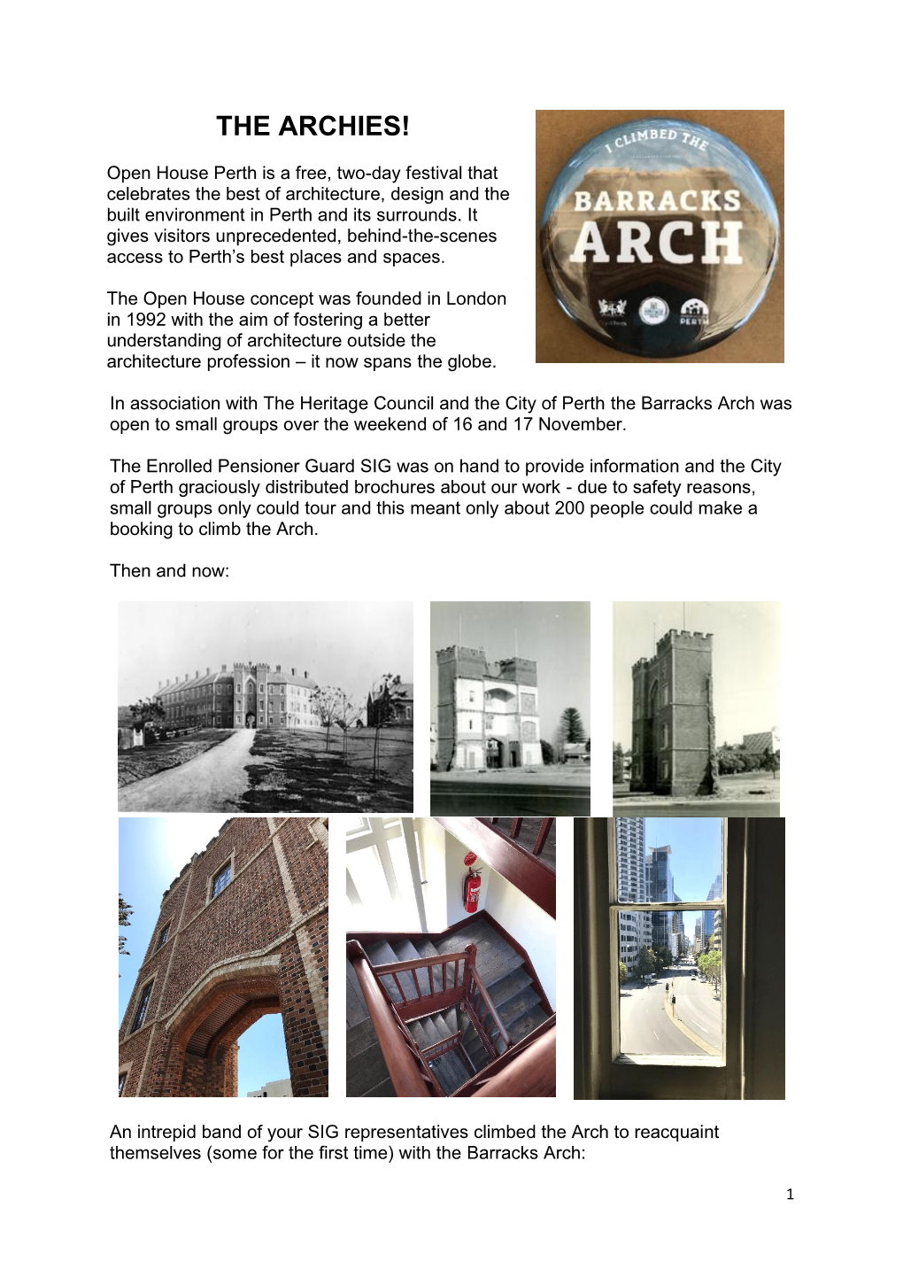 Barracks Arch Open House and History